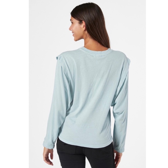 JOIE BLUE LONG SLEEVE COTTON JERSEY TOP - Picture 6 of 11